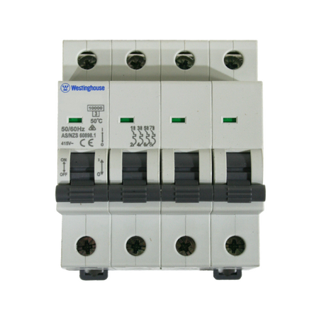 MCB 2A 4P C Curve 10kA