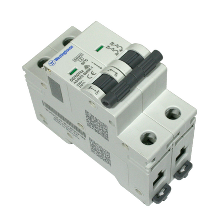 MCB 04A 2P C Curve 6kA