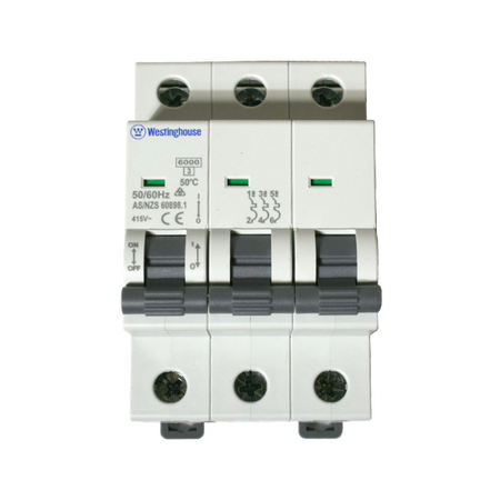 MCB 10A 3P C Curve 6kA