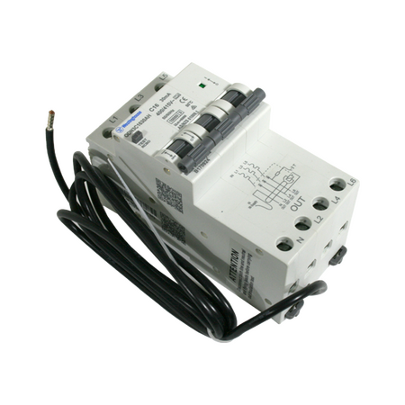 RCBO 16A 30mA 3P C Curve 10kA Chassis Mount