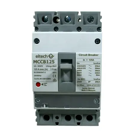 MCCB 125A 3 pole 50kA F Frame Fixed Thermal & Magnetic