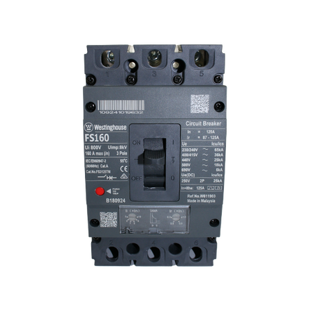 MCCB 125A 3P 36kA Thermal Magnetic F Frame