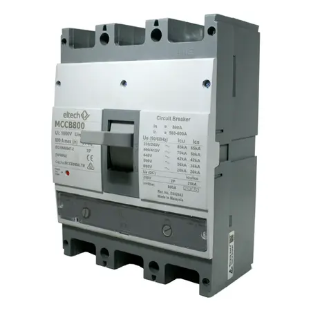 MCCB 800A 3 pole 70kA L Frame – Adjustable Thermal & Magnetic