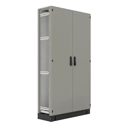 Enclosure frame (double doors & mounting plate included) 1200w x 2000h x 375d – Grey