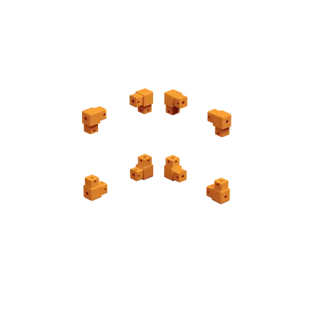 L Corner Module – Set of 8 Orange RAL 2000