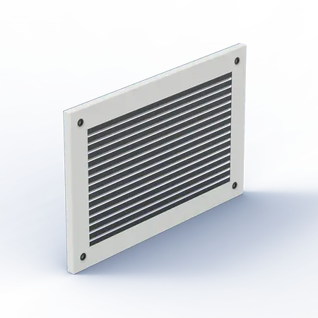 Cover With Louver 400 x 400mm Grey