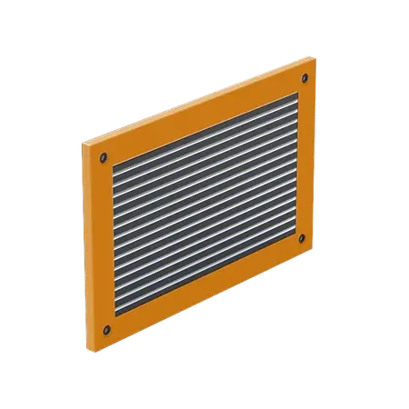 Cover With Louver 400 x 400mm Orange