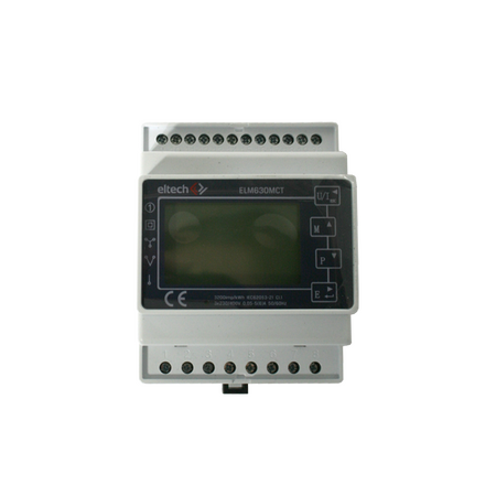 DIN Rail 3P CT Meter Single Wired Connection Class 1 RS485 Modbus Pulse