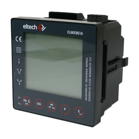Panel Mount 3P CT Meter Single RJ12 Connection Class 0.5S RS485 Modbus Pulse
