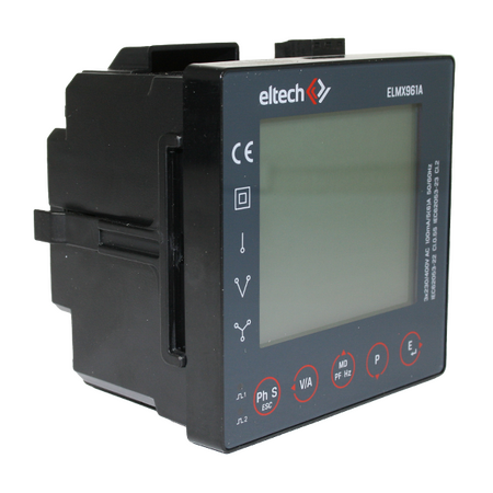 Panel Mount 3P CT Meter Single RJ12 Connection Class 0.5S RS485 Modbus Pulse