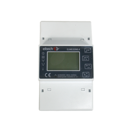 DIN Rail 3P CT Meter Quad RJ12 Connection Class 1 RS485 Modbus