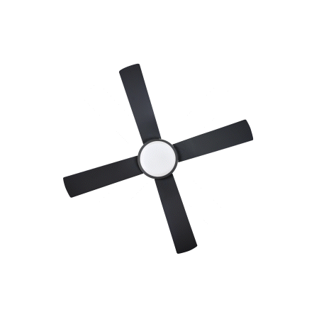 DC Ceiling Fan 48" Black 4 Blade with LED Light | Energy Efficient & Quiet Operation | Durable ABS by Fantech