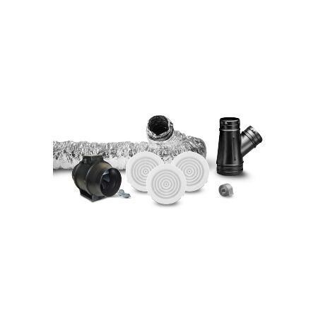 Heat Transfer Kit for 1 to 3 Rooms | 280 m³/h Airflow | 120W Power | Adjustable Grilles by Fantech