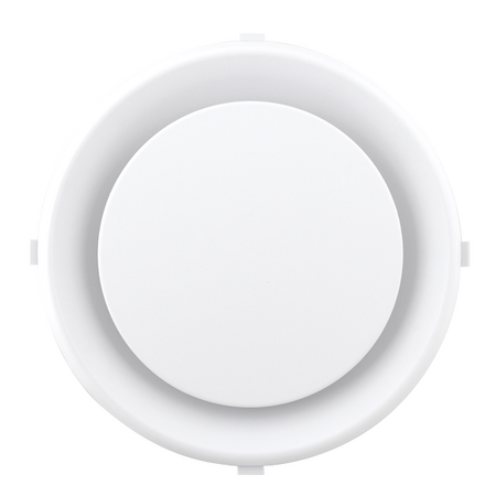 Plaster Mount Grille 200mm | Discreet Design | Galvanised Steel | Oval Spigot by Fantech