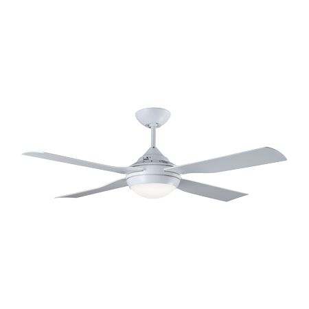 48" Ceiling Fan with LED Light | 4 Easy Fix Blades | Energy Efficient Design | White by Fantech