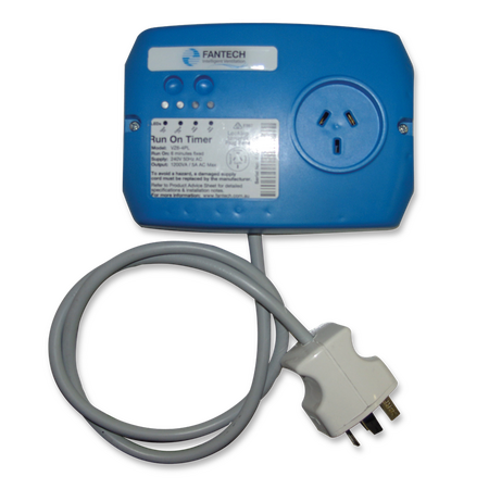 Run-on Timer with Plug & Lead | 6-Minute Delay | 5.0 Amps | Compatible with Fantech Fans by Fantech