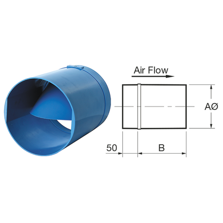 Plastic Wall Tube 150-230mm | Compatible with Fantech Fans | Durable Plastic | Effective Duct Extension by Fantech