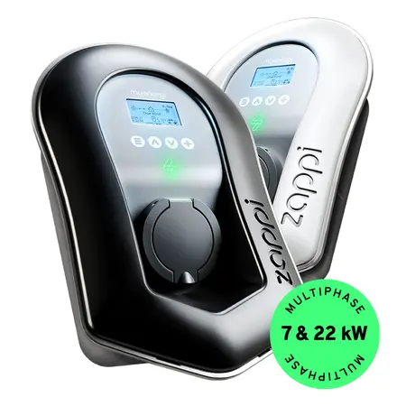 V2.1 zappi Multiphase (7kW/22kW) Tethered White