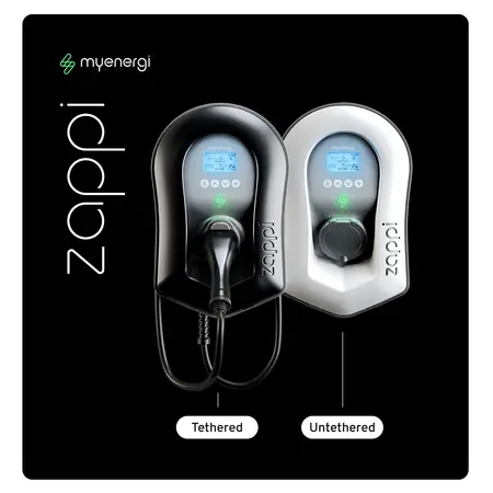 V2.1 zappi Multiphase (7kW/22kW) Untethered Black