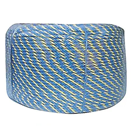 3 Strand Tangle Free Utility Rope | 6mm Diameter | 400m Length | High Visibility BlueYellow by Tuff 3 Strand Tangle Free Utility Rope | 6mm Diameter | 400m Length | High Visibility BlueYellow by Tuff
