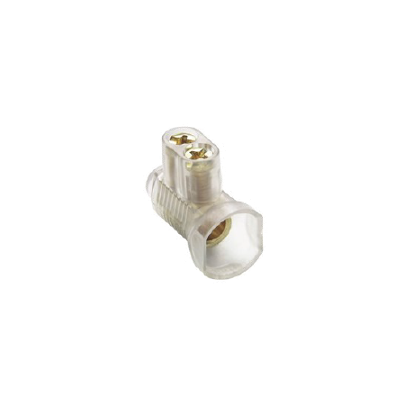 Double Screw Connector 32amp | Clear Insulating Plastic | Secure Connections | 3 x 6.0mm by Tuff