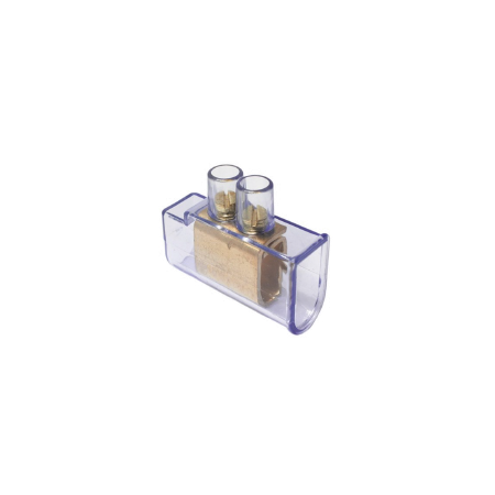 Double Screw Connector 10mm2 | Clear Body | 2 Connection Points of 16.0mm | Secure Design by Tuff