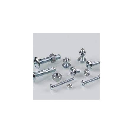 Pozi Round Head Zinc Screws & Nuts | 3/16" Diameter | Corrosion Resistant | 50 Pack by Tuff