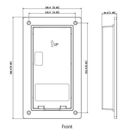 Flush Mount Box for INTIPADSD & INTIPRDSD