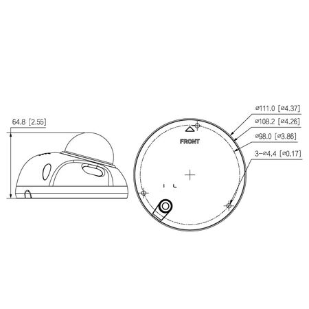 Professional AI Series 4.0MP Fixed Wedge Dome
