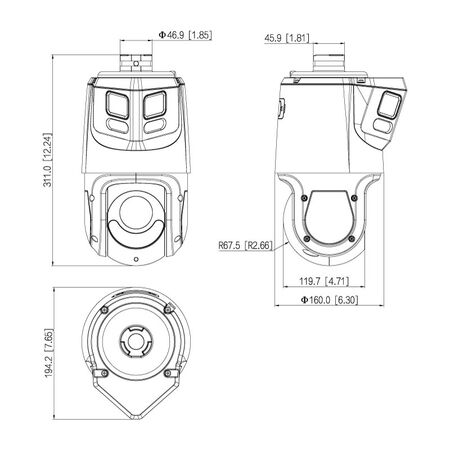 VIP Vision Professional AI Multi Vision Camera (PTZ + 180º Turret)