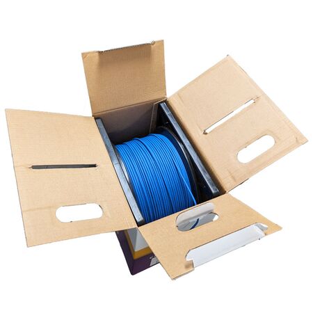 CAT6 Solid Core Cable Unshielded (Blue) - 305m Pullbox