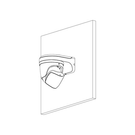 Professional AI Series 8.0MP 180° Active Deterrence Turret (Black)