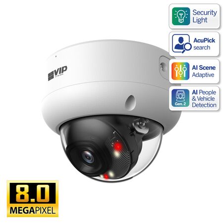 Professional AI Series 8.0MP Fixed Vandal Dome