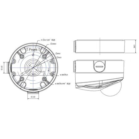 Adapter/Junction Box for Surveillance Cameras