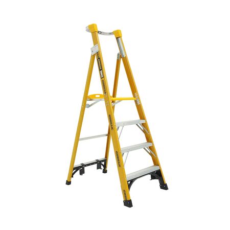 Fibreglass Platform Ladder 1.2m | 180kg Load Capacity | Heavy Duty & Adjustable Height | Industrial by Gorilla Hartman
