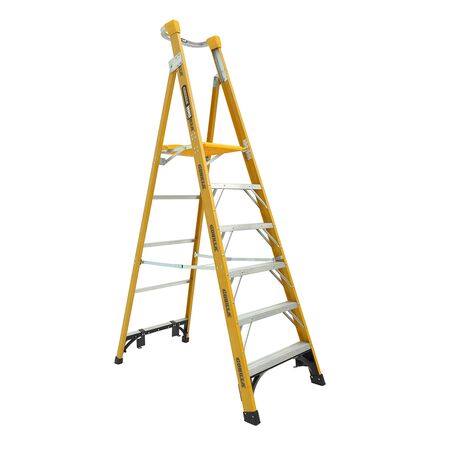Fibreglass Platform Ladder 1.8m | 180kg Load Capacity | Heavy Duty & Adjustable Height | Industrial Use by Gorilla Hartman