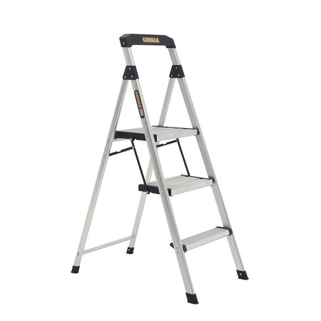 Household Step Ladder with Tool Tray | 120kg Capacity | Compact Folding Design | 0.75m Height by Gorilla Hartman