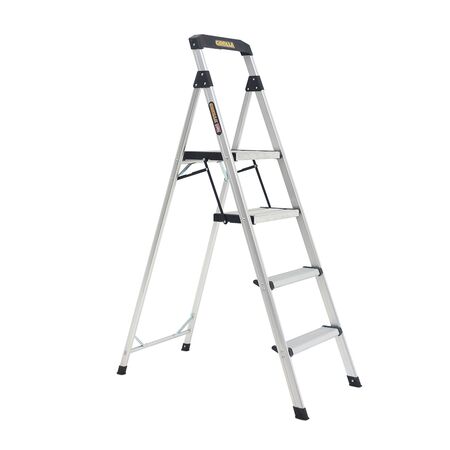 Household Step Ladder 4 Step | 1.0m Platform Height | 120kg Load Capacity | Tool Tray | by Gorilla Hartman