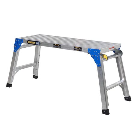 Adjustable Work Platform with Connecting Brackets | 0.6 to 0.9m Height | 1100 x 390 mm Area | Positive Locking Mechanism by Gorilla Hartman