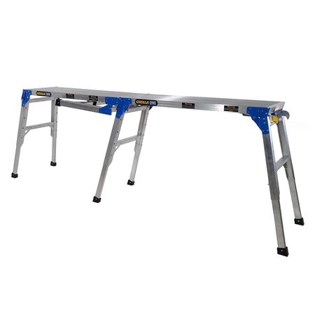 Adjustable Work Platform with Connecting Brackets | 0.6 to 0.9m Height | 1100 x 390 mm Area | Positive Locking Mechanism by Gorilla Hartman