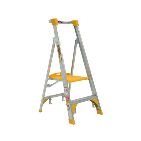 Aluminium Platform Ladder 3.6m | 180kg Load Capacity | Heavy Duty Construction & Safety Handrail | Gorilla Hartman