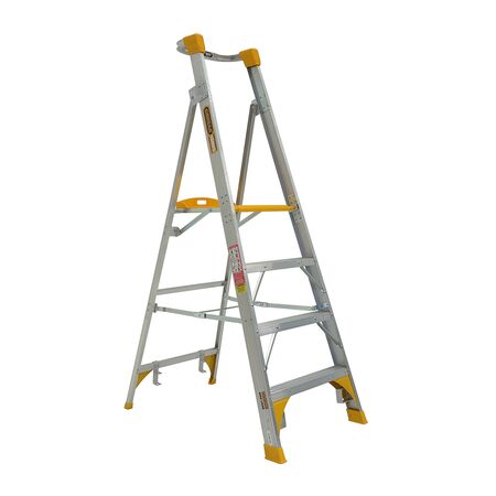 Aluminium Platform Ladder 1.2m | 180kg Load Capacity | Heavy Duty Design & Safety Handrail | by Gorilla Hartman