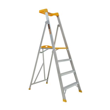 Platform Ladder 4 Step | 1.15m Height | 150kg Load Capacity | Lightweight Aluminium by Gorilla Hartman