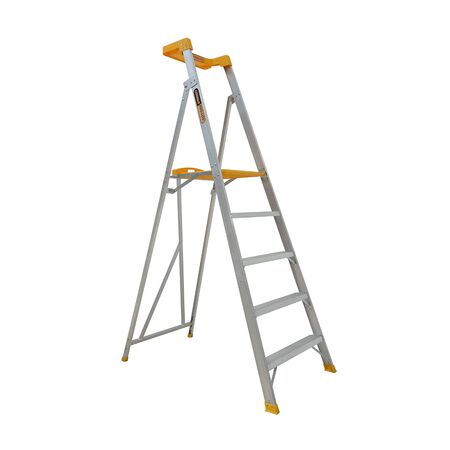 Platform Ladder 5 Step | 1.45m Height | 150kg Load Capacity | Lightweight Aluminium by Gorilla Hartman
