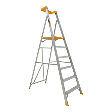 Platform Ladder 6 Step | 1.75m Height | 150kg Load Capacity | Lightweight Aluminium by Gorilla Hartman