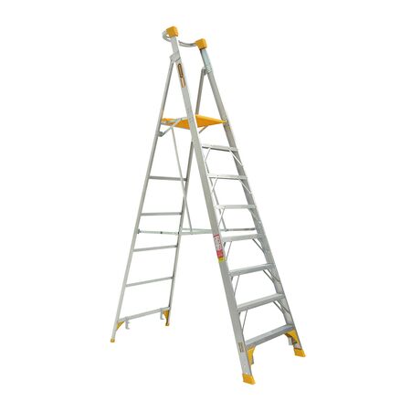 Aluminium Platform Ladder 2.4m | 180kg Load Capacity | Heavy Duty Design & Safety Handrail | Gorilla Hartman