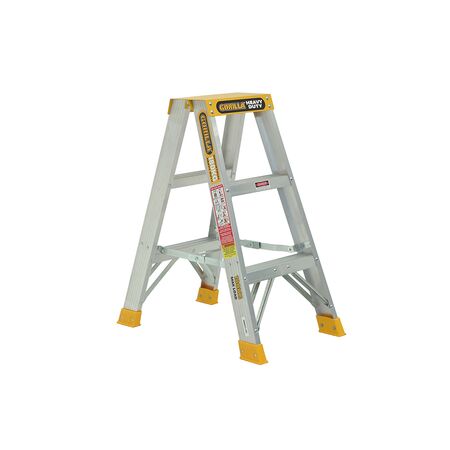 Double Sided A-Frame Ladder | 0.9m Height | 180kg Capacity | Aluminium by Gorilla Hartman