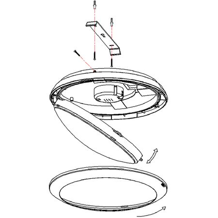 16W LED Intelligent Oyster Light (3000K)