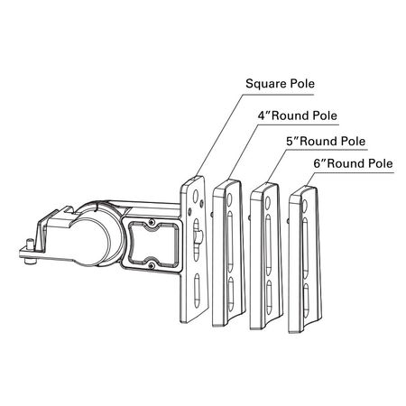 Pole Adjustable Bracket for LSL-B Street Lights