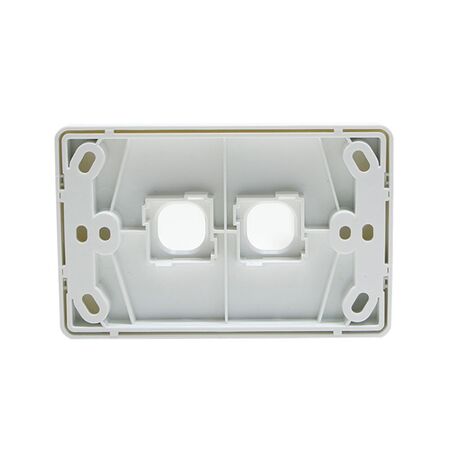 Grid Plate 2 Gang - White
